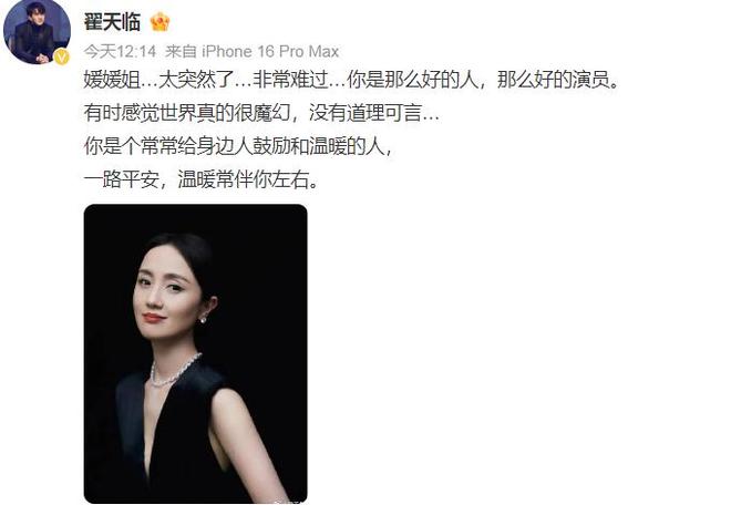 辛柏青悲痛发文赵丽颖等多位明星悼念冰球突破游戏演员朱媛媛患癌去世丈夫(图6)